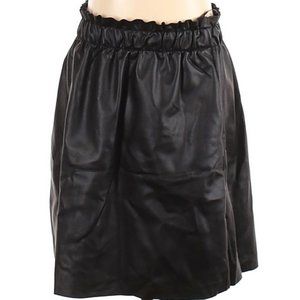 NEW - VILA - XS - Black faux leather party skirt
